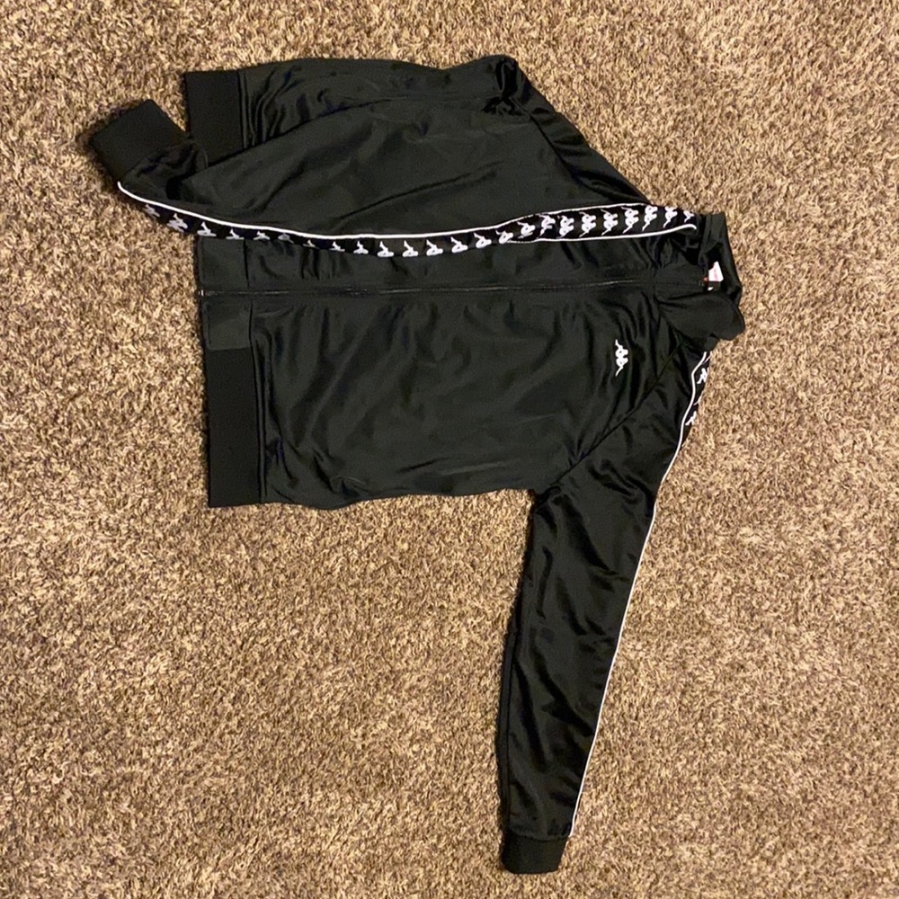 Black and white track suit Kappa jacket